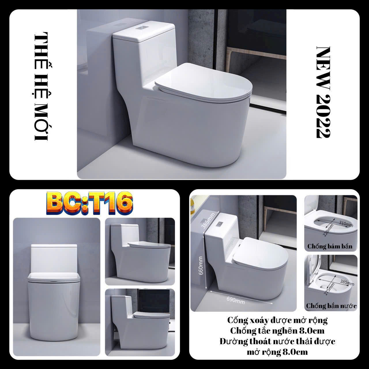 Bồn cầu T16