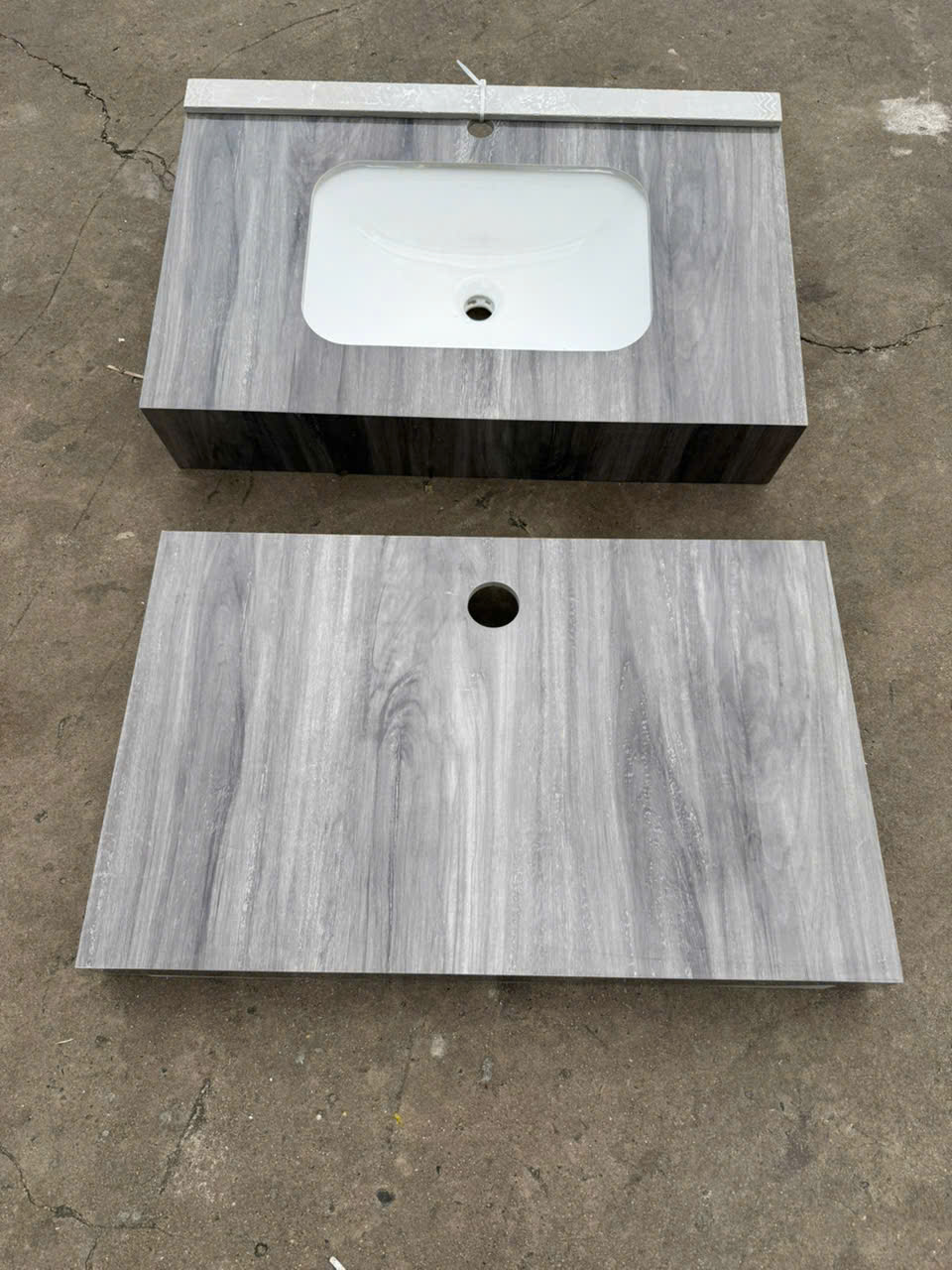 Tủ lavabo bàn đá DX850 xám