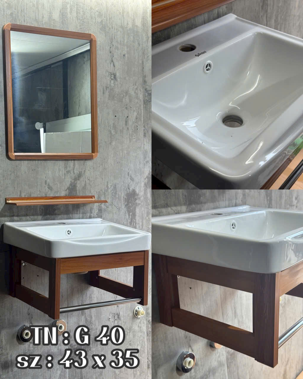 Tủ lavabo nhôm TN G40