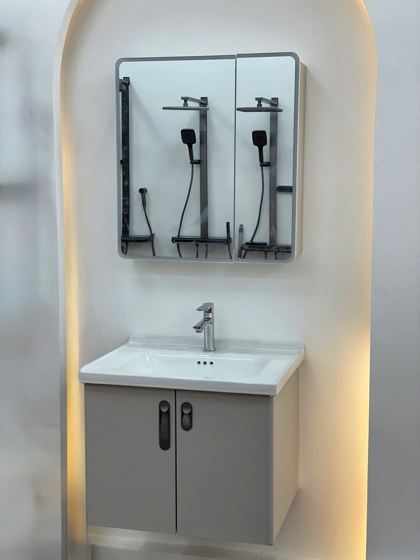 Tủ lavabo nhôm tổ ong TN 061