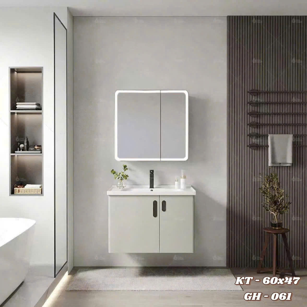 Tủ lavabo nhôm tổ ong TN 061