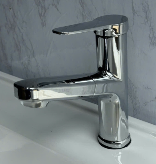 Vòi lavabo nóng lạnh A18 rút bóng