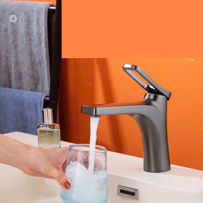 Vòi lavabo nóng lạnh A19 xám