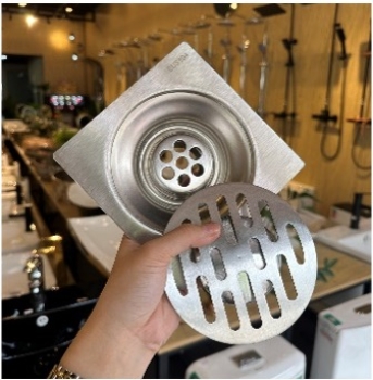 Thoát sàn inox mờ - Phi 60