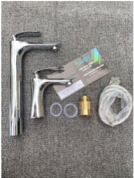 Vòi lavabo lá mạ bóng